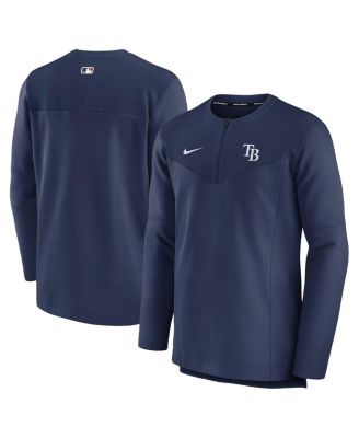 Men's Navy Tampa Bay Rays Authentic Collection Game Time Performance Half-Zip Top