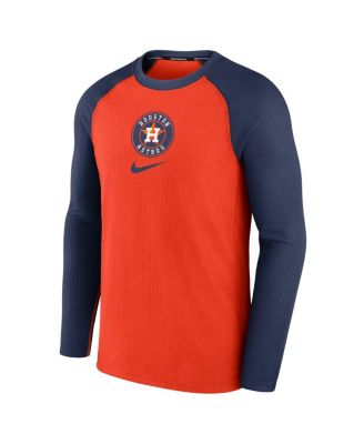 Men's Orange Houston Astros Authentic Collection Game Raglan Performance Long Sleeve T-shirt