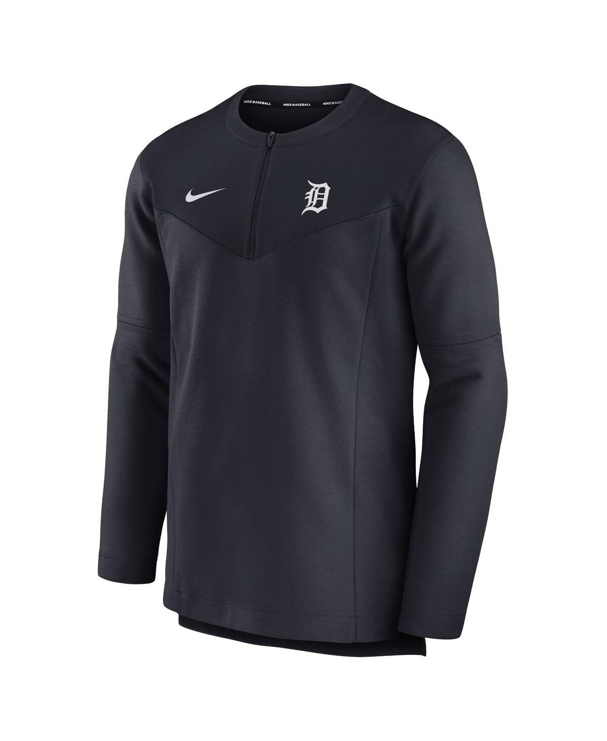 Men's NikeDetroit Tigers Authentic Collection Game Time Performance Half-Zip Top - Navy