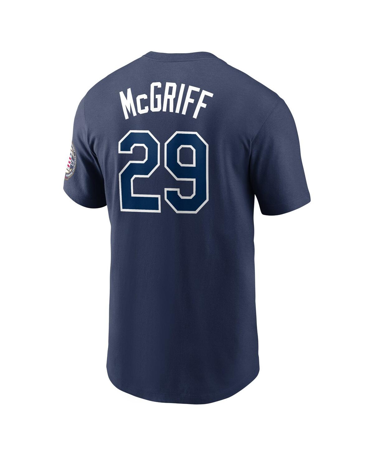 Shop Nike Men's  Fred Mcgriff Navy Tampa Bay Rays Name And Number Hall Of Fame T-shirt