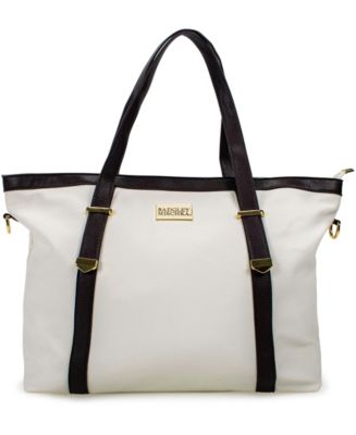 Badgley Mischka Anna XL Faux Leather Tote Weekender Travel Bag - Macy's