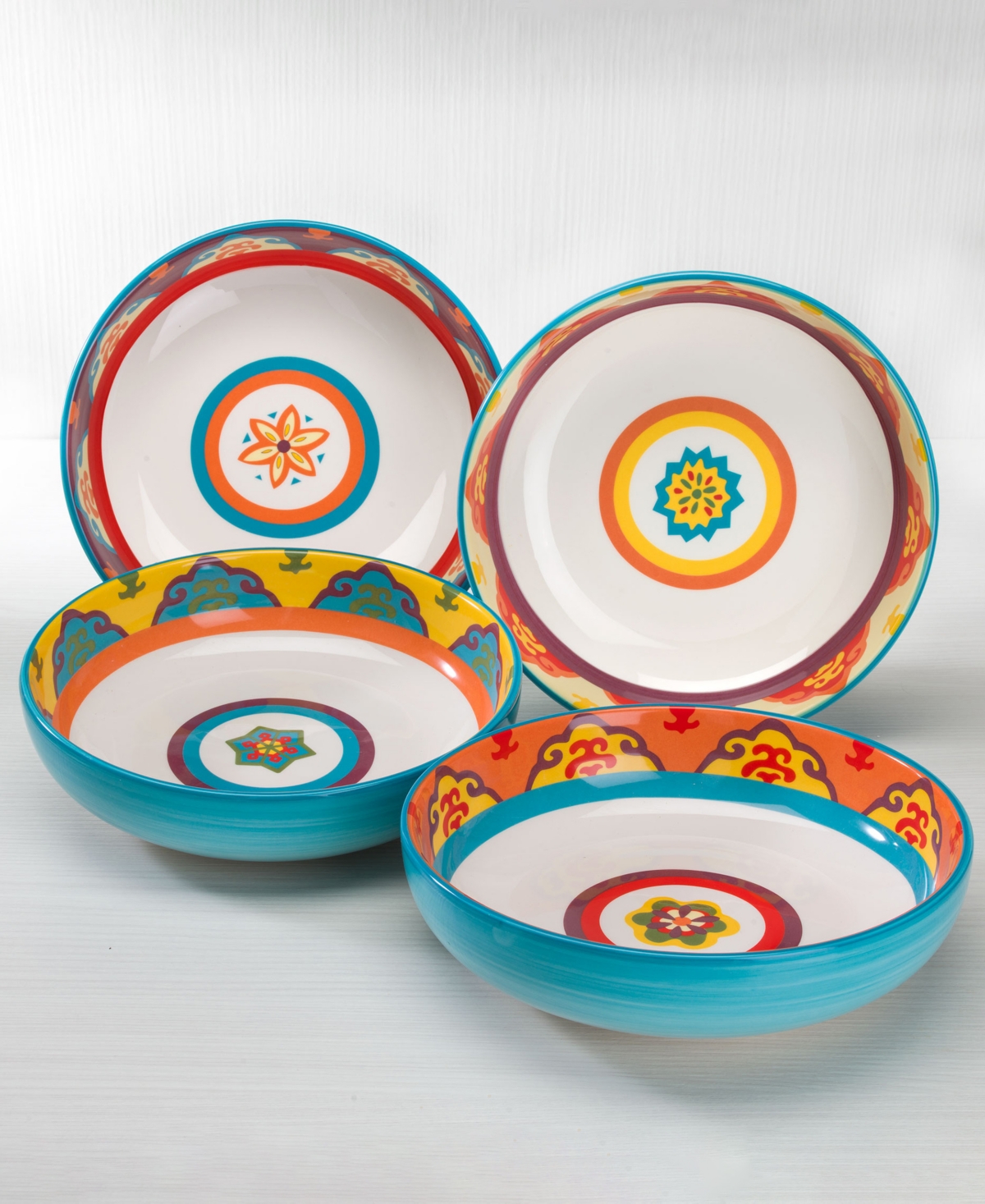 Galicia 4 Piece Pasta Bowl Set - Multicolor