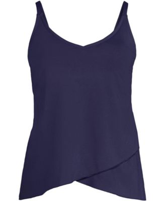Women's Long Torso Tulip Hem Tankini Top