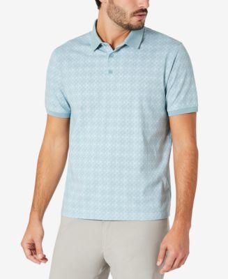 Kenneth Cole Men's Printed Button Placket Polo Shirt - Macy's