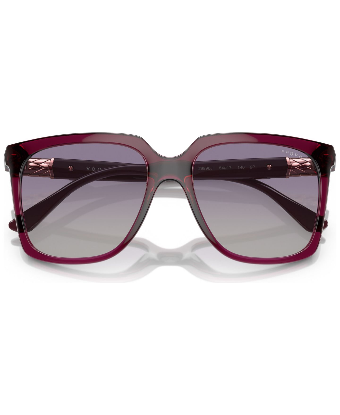 Женские солнцезащитные очки Vogue Eyewear Polarized Sunglasses, VO5476SB, цвет: Прозрачный вишнёвый — фото 6