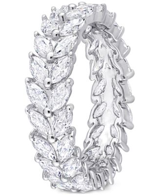 Moissanite Marquise Eternity Band (4-1/5 ct. t.w.) in Sterling Silver