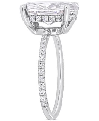 Moissanite Oval Ring (4-7/8 ct. t.w.) in 10k White Gold