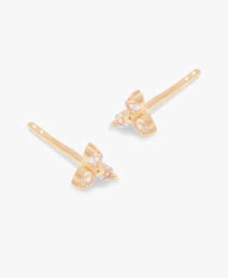 White Topaz 14K Gold-Plated Vermeil Leighton Earrings