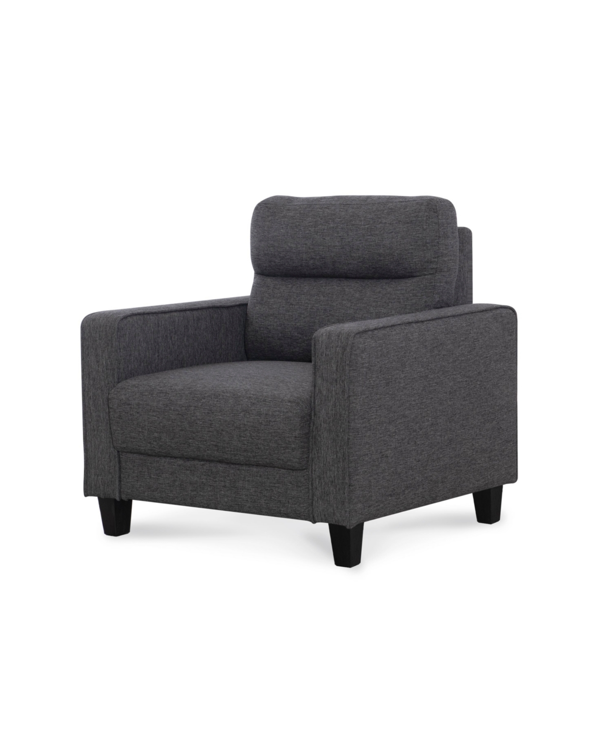 Home Furniture Outfitters Asher Channeled Chair In Gray