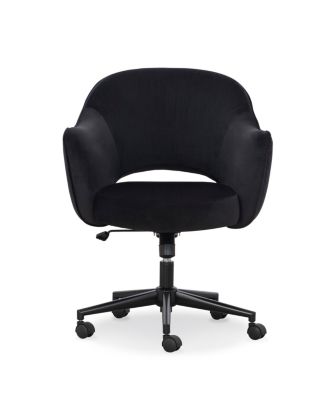 Sawyer Black Faux Velvet Task Chair