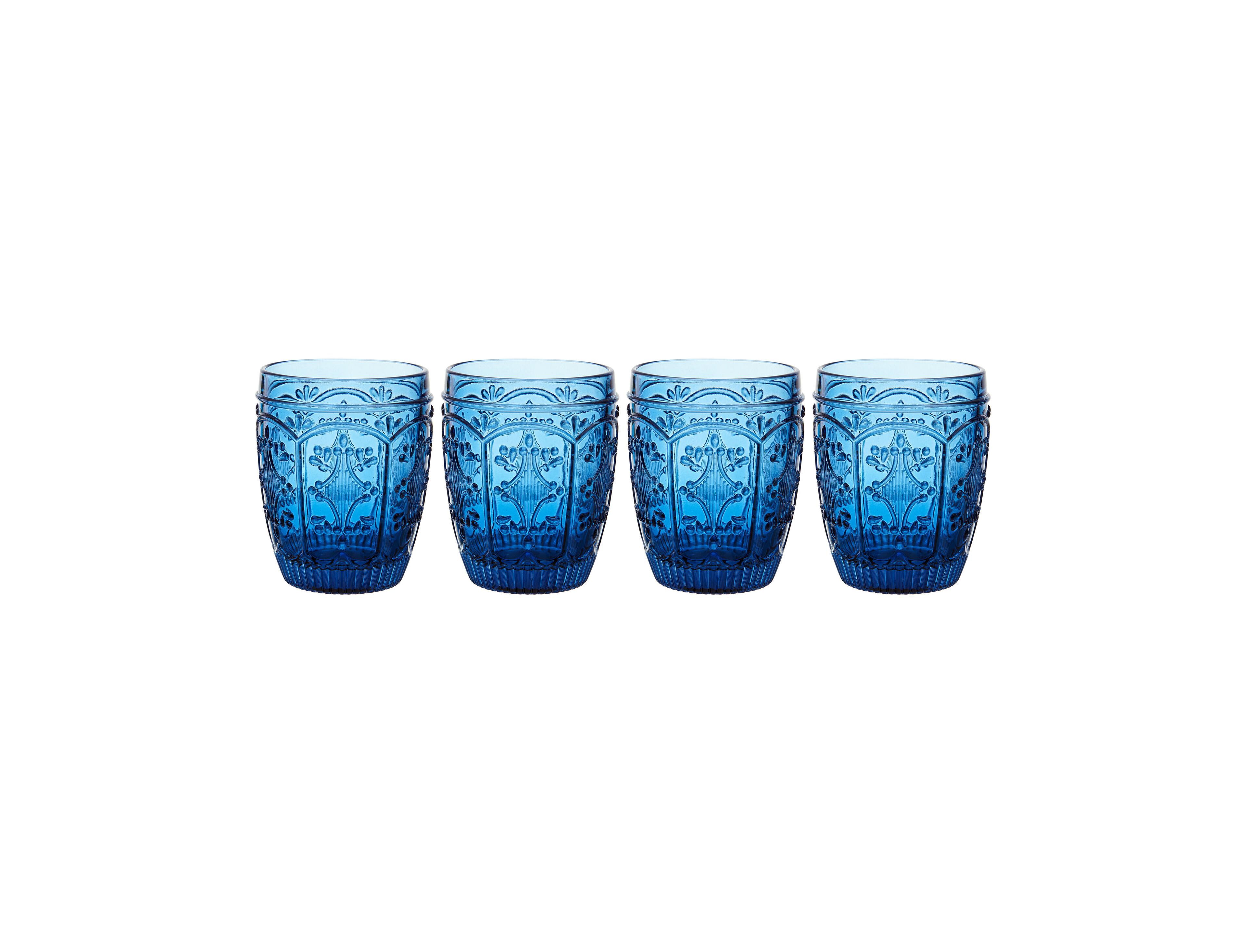Fitz and Floyd Trestle 10-oz Double Old Fashioned Glasses 4-Piece Set