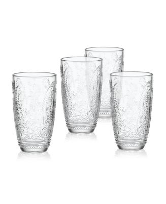 Fitz and Floyd Maddi 15-oz Highball Glasses 4-Piece Set - Macy's