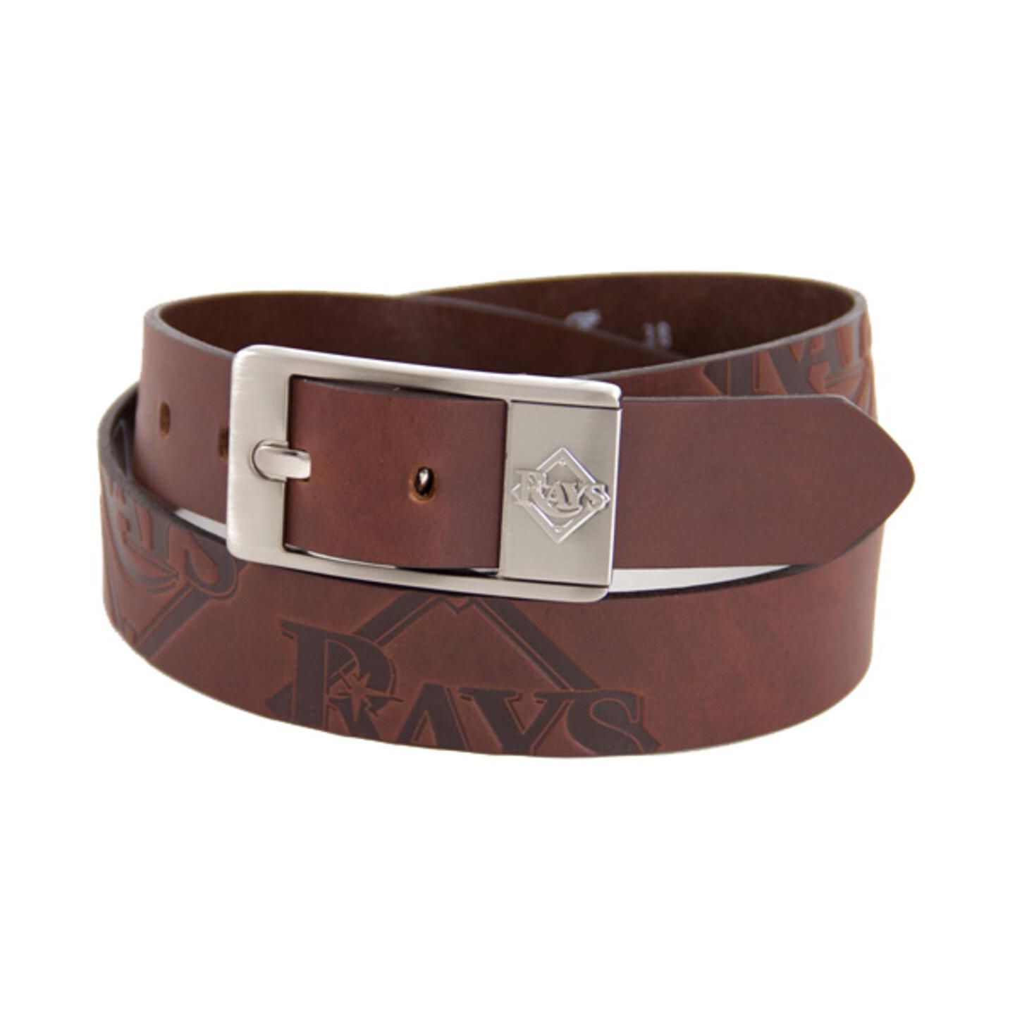 Мужской ремень Eagles Wings Tampa Bay Rays Brandish Leather Belt - Brown — фото 1
