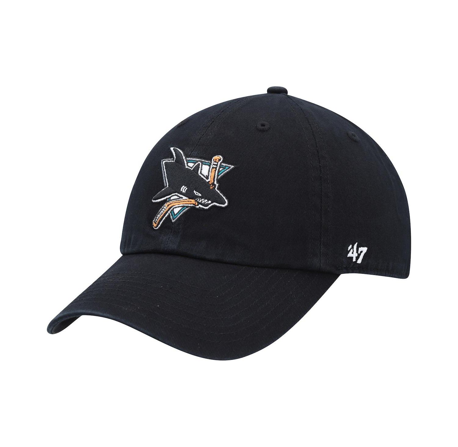 Women's Black San Jose Sharks Clean Up Adjustable Hat