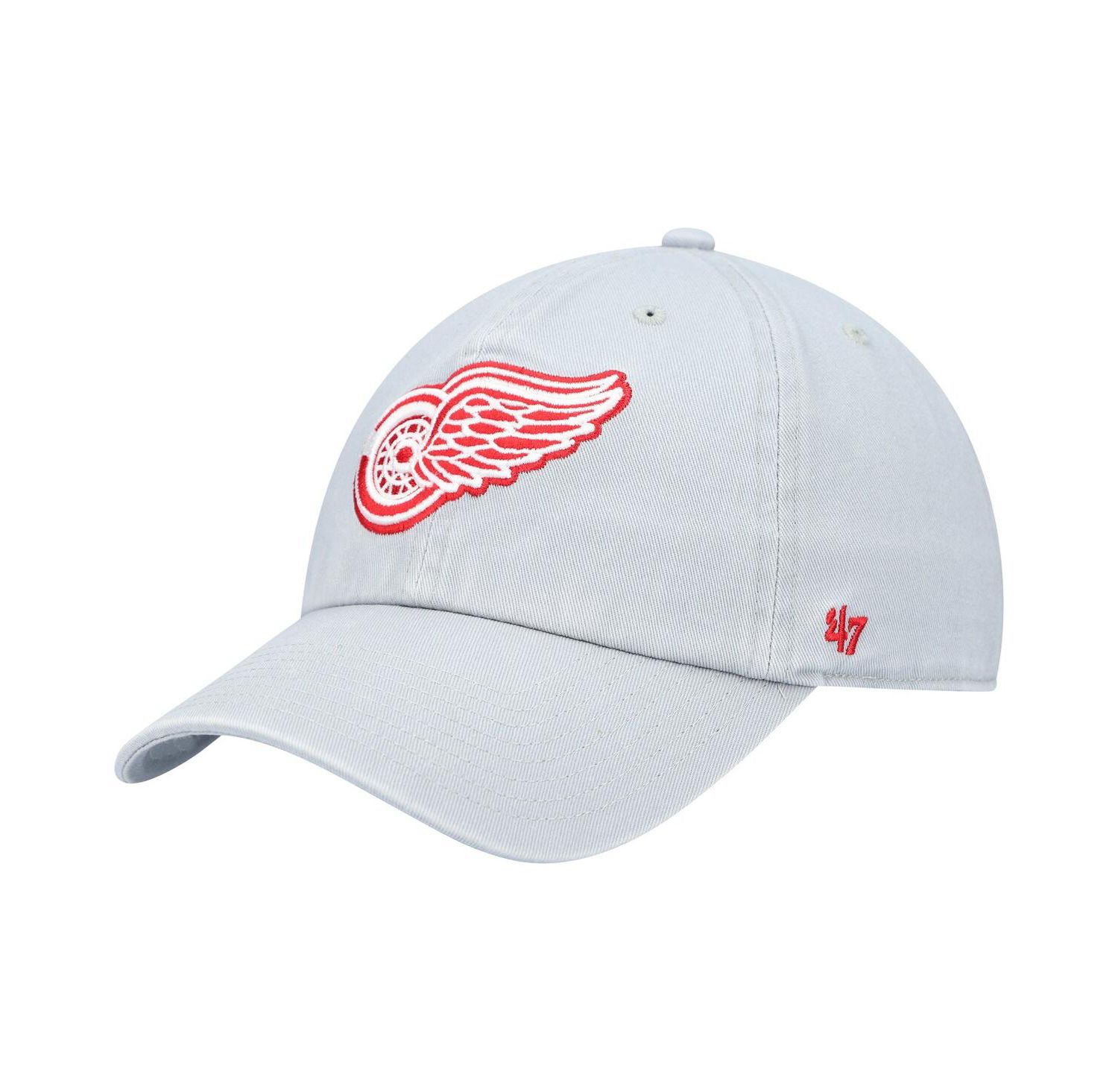 Men's Gray Detroit Red Wings Team Clean Up Adjustable Hat