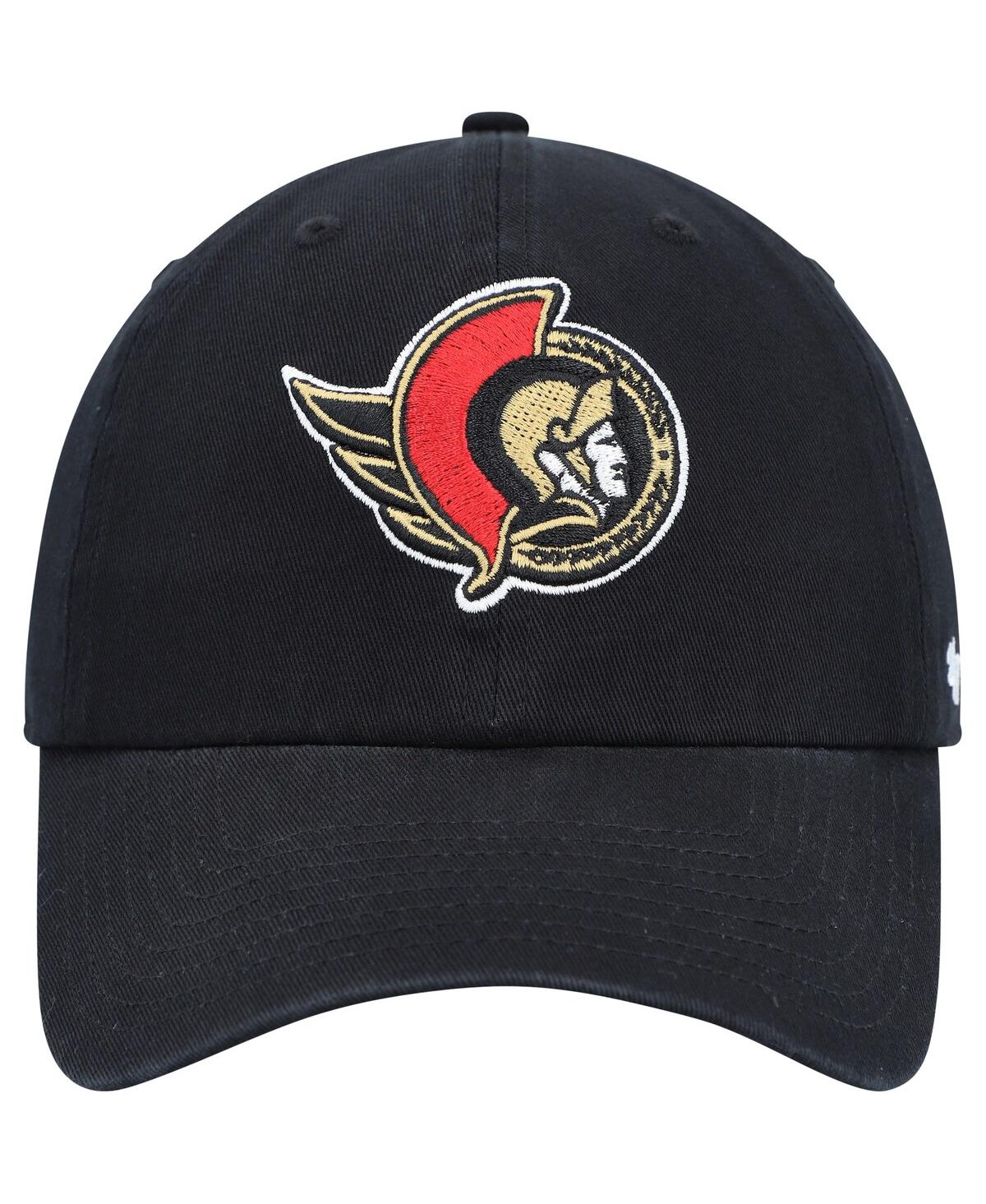 Shop 47 Brand Men's ' Black Ottawa Senators Clean Up Adjustable Hat