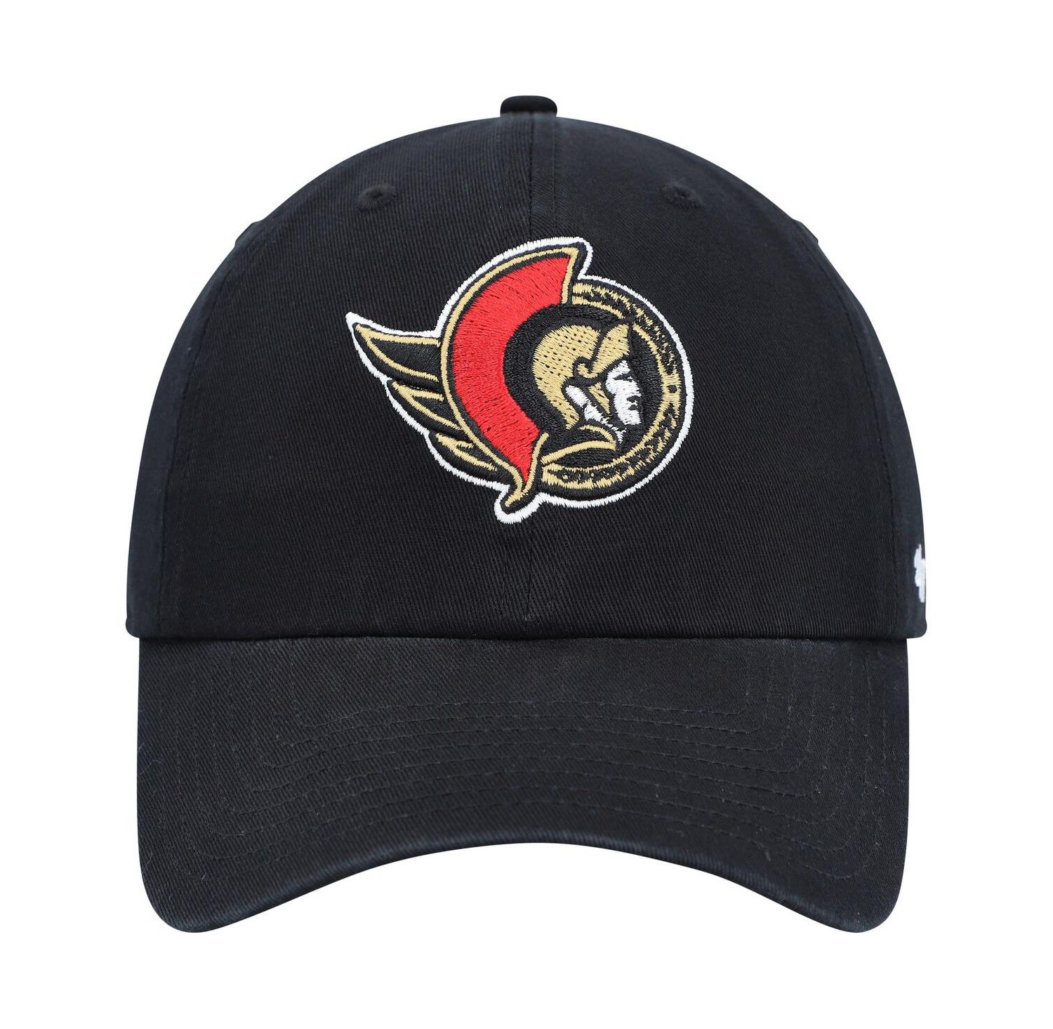 Men's Black Ottawa Senators Clean Up Adjustable Hat