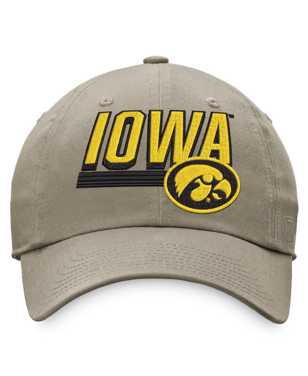 Shop Top Of The World Men's  Khaki Iowa Hawkeyes Slice Adjustable Hat