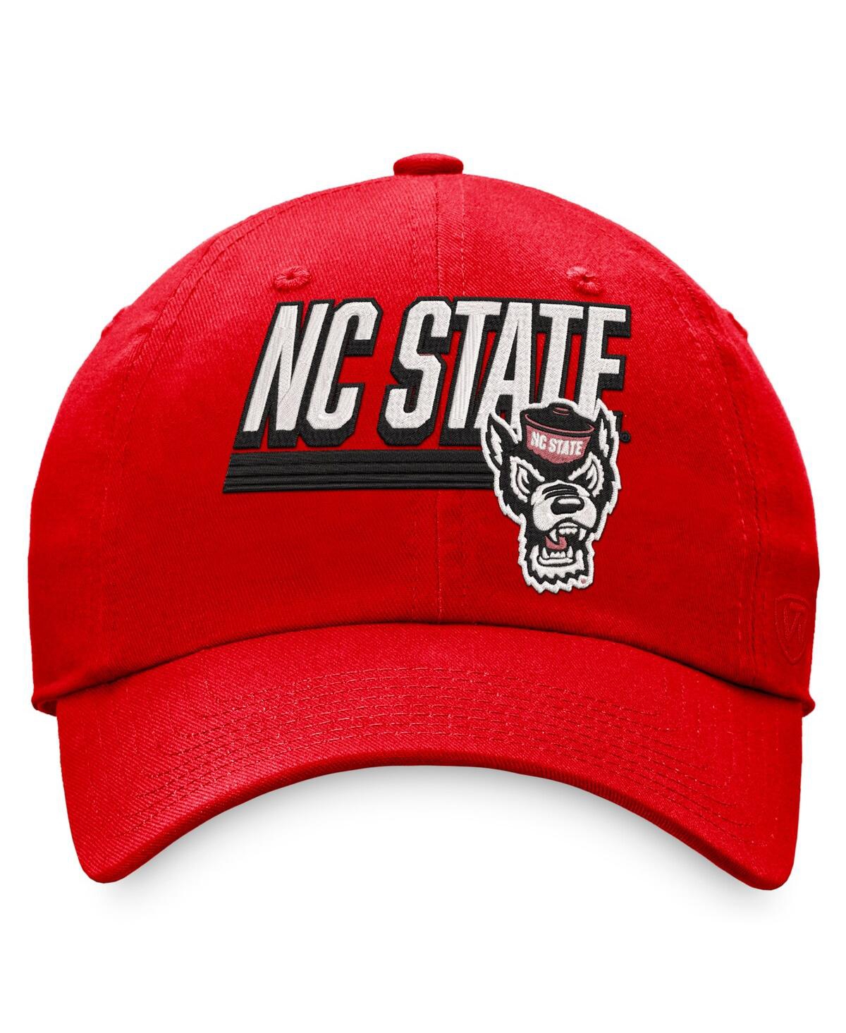 Shop Top Of The World Men's  Red Nc State Wolfpack Slice Adjustable Hat