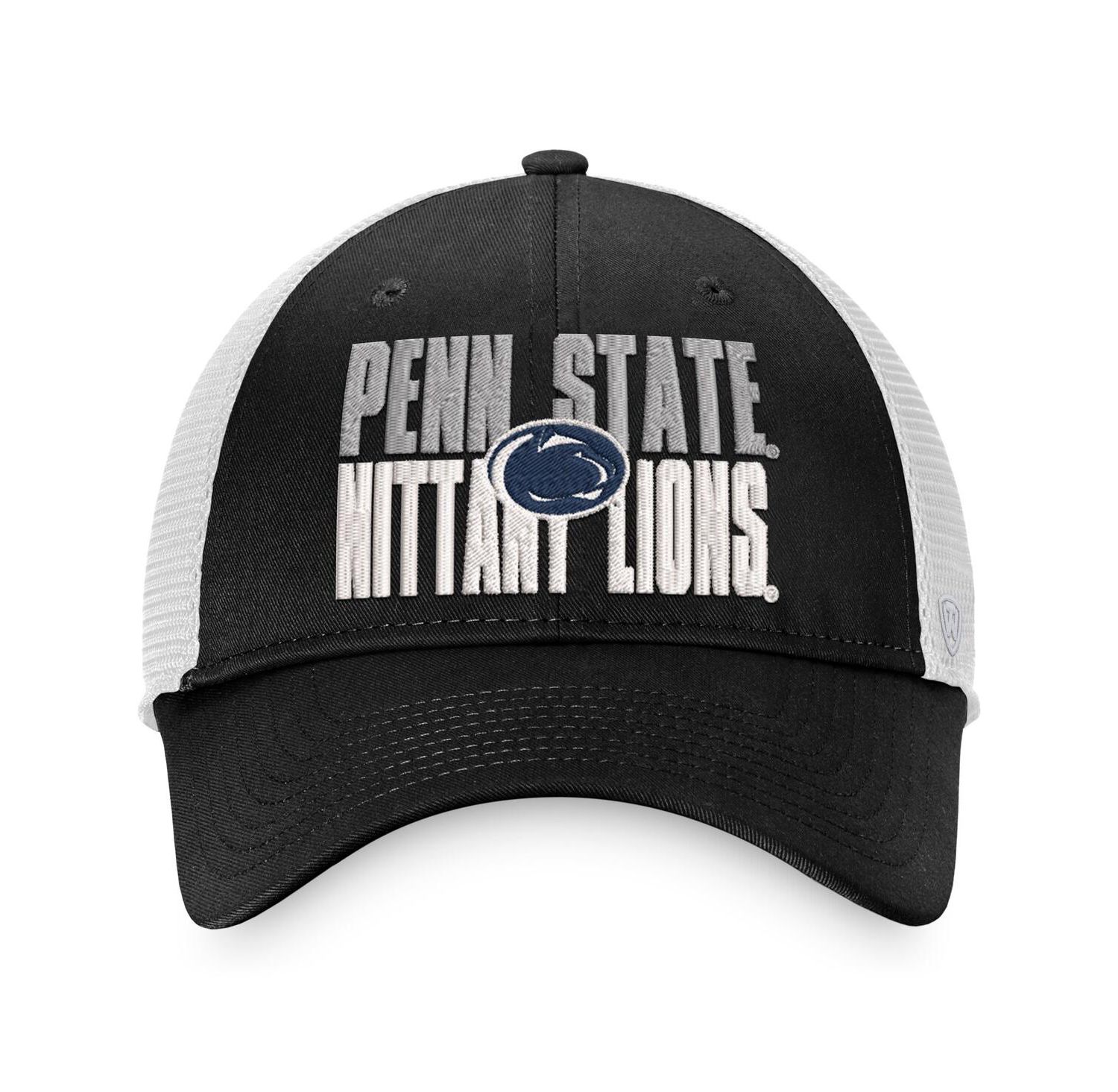 Men's Black, White Penn State Nittany Lions Stockpile Trucker Snapback Hat