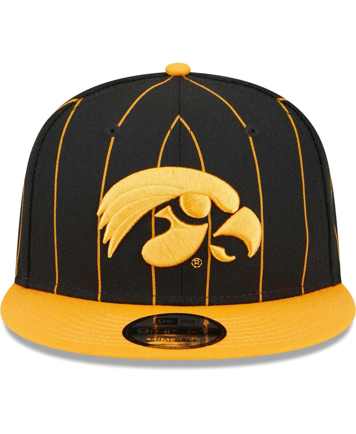 Men's New Era Gold Iowa Hawkeyes Vintage-Like 9FIFTY Snapback Hat - Gold