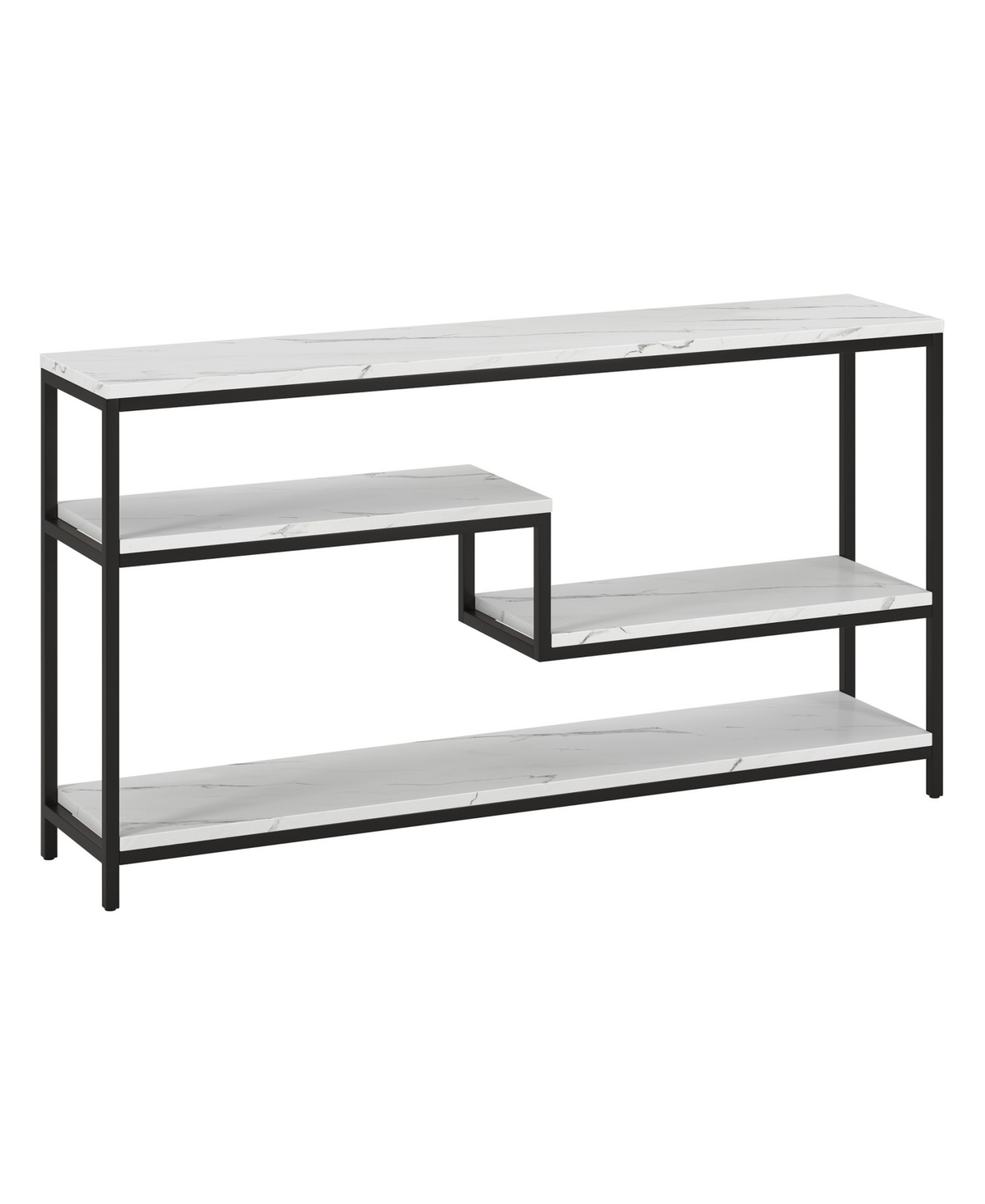 Hudson & Canal Mathis 55" Wide Metal Rectangular Console Table In Blackened Bronze