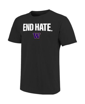 Men's Black Washington Huskies End Hate T-shirt