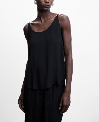 MANGO Women's Back V-Neck Top - Macy's