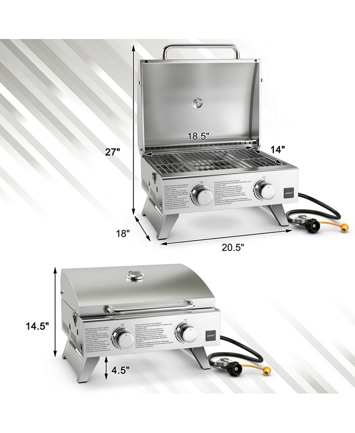 Costway 20,000 BTU Stainless Steel Propane Grill for Outdoor Macy's