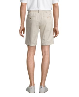 Men's No Iron 9" Comfort Waist Plain Front Chino Short