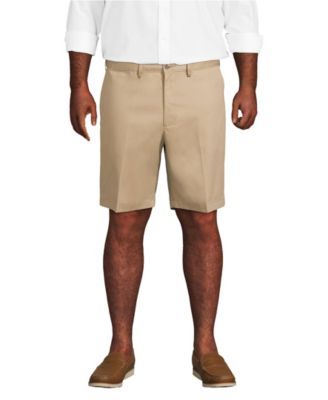 Big & Tall No Iron 9" Comfort Waist Plain Front Chino Short