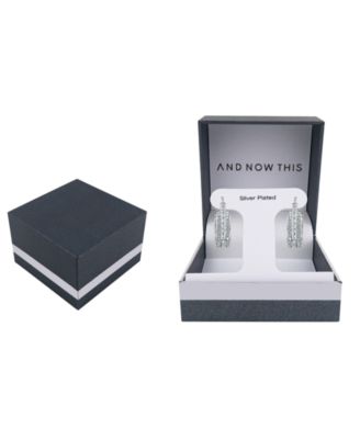 Crystal Silver Plated Hoop Earring