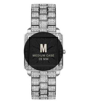 Women's Cristal Silver-Tone Stainless Steel Watch, 28mm