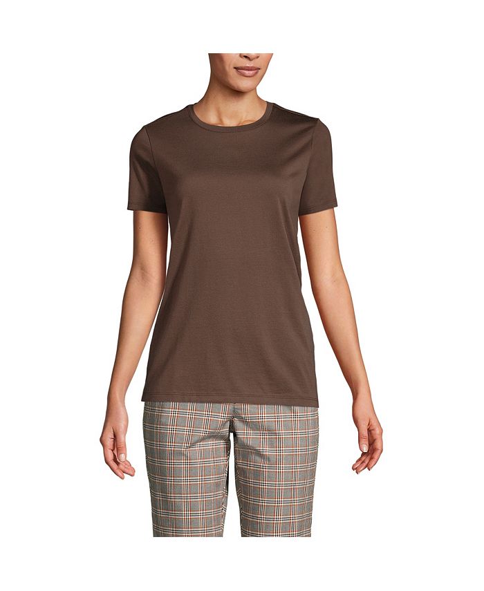 Lands' End Petite Relaxed Supima Cotton Short Sleeve Crewneck TShirt