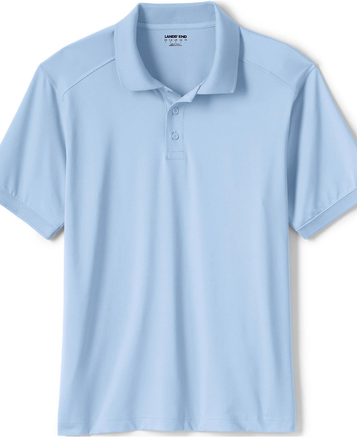 Мужское поло Lands' End Short Sleeve Rapid Dry Polo Shirt, цвет: Синий — фото 2