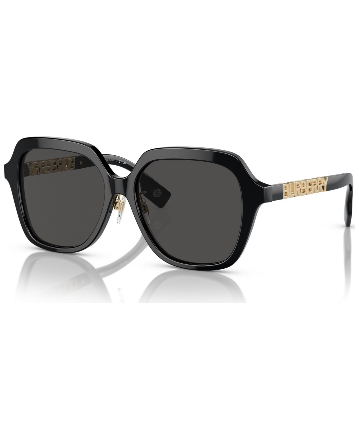 Женские солнцезащитные очки Burberry Low Bridge Fit Sunglasses, Joni, цвет: Чёрный — фото 1