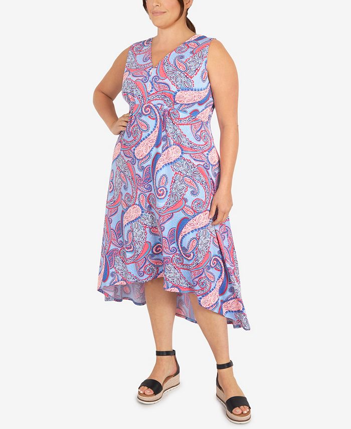 Ruby Rd. Plus Size Puff Paisley Dress - Macy's