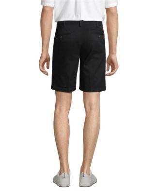 Men's No Iron 9" Comfort Waist Pleated Front Chino Short