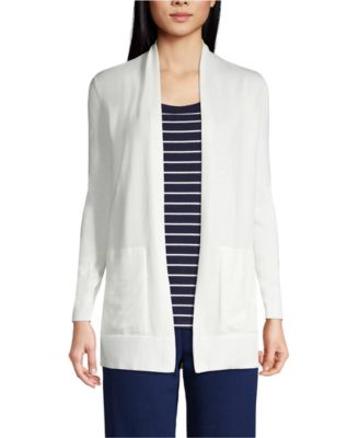 Women's Cotton Open Long Sleeve Cardigan Sweater