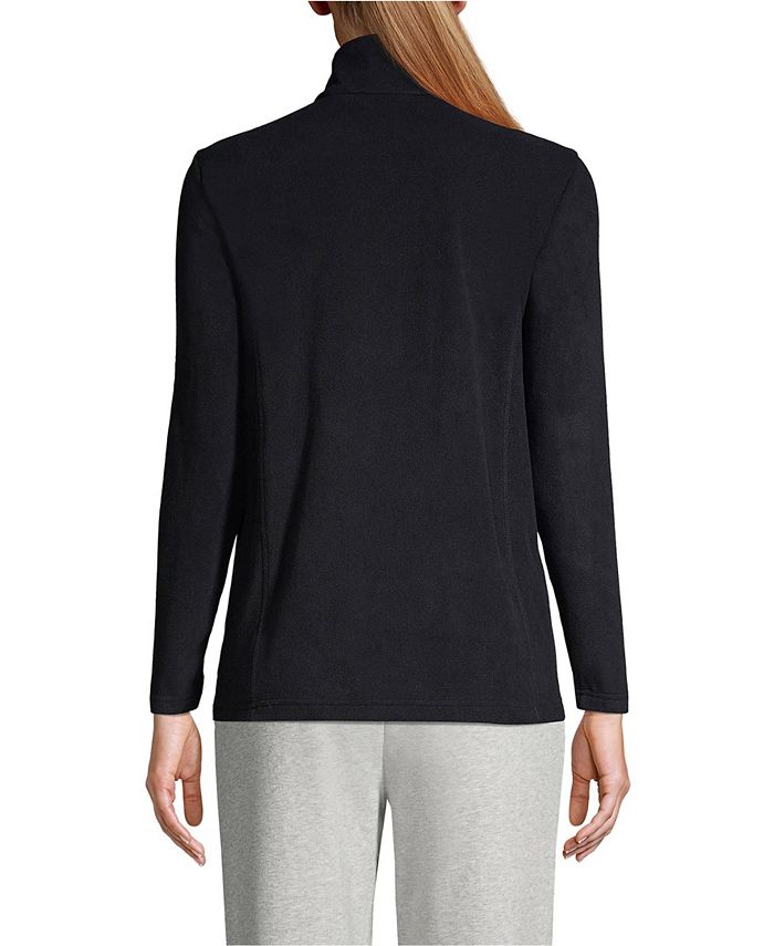 Lands' End Women's Fleece Quarter Zip Pullover Jacket Macy's