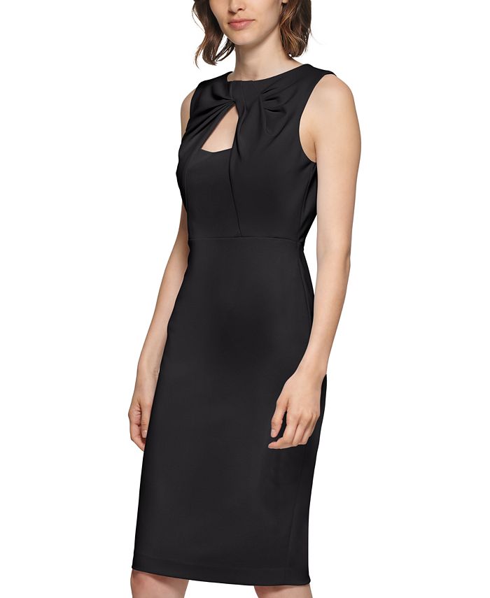 Calvin Klein Womens Cutout Sheath Dress Macys 