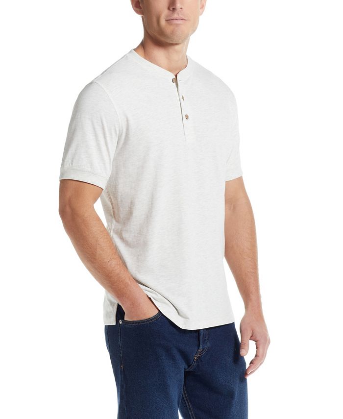 Weatherproof Vintage Men's Short Sleeve Melange Henley T-shirt - Macy's