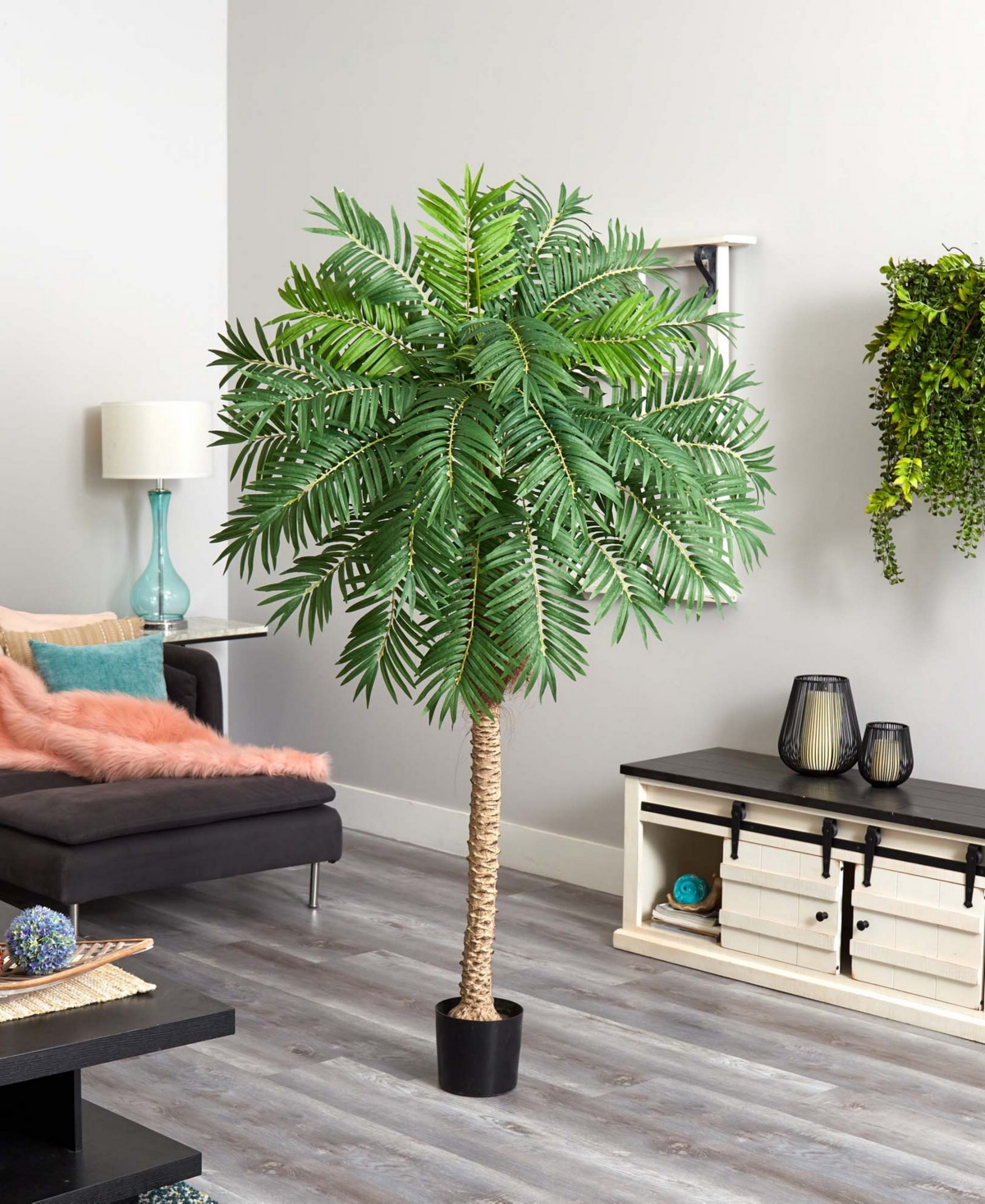 NEARLY NATURAL 80" ROBELLINI PALM ARTIFICIAL TREE 