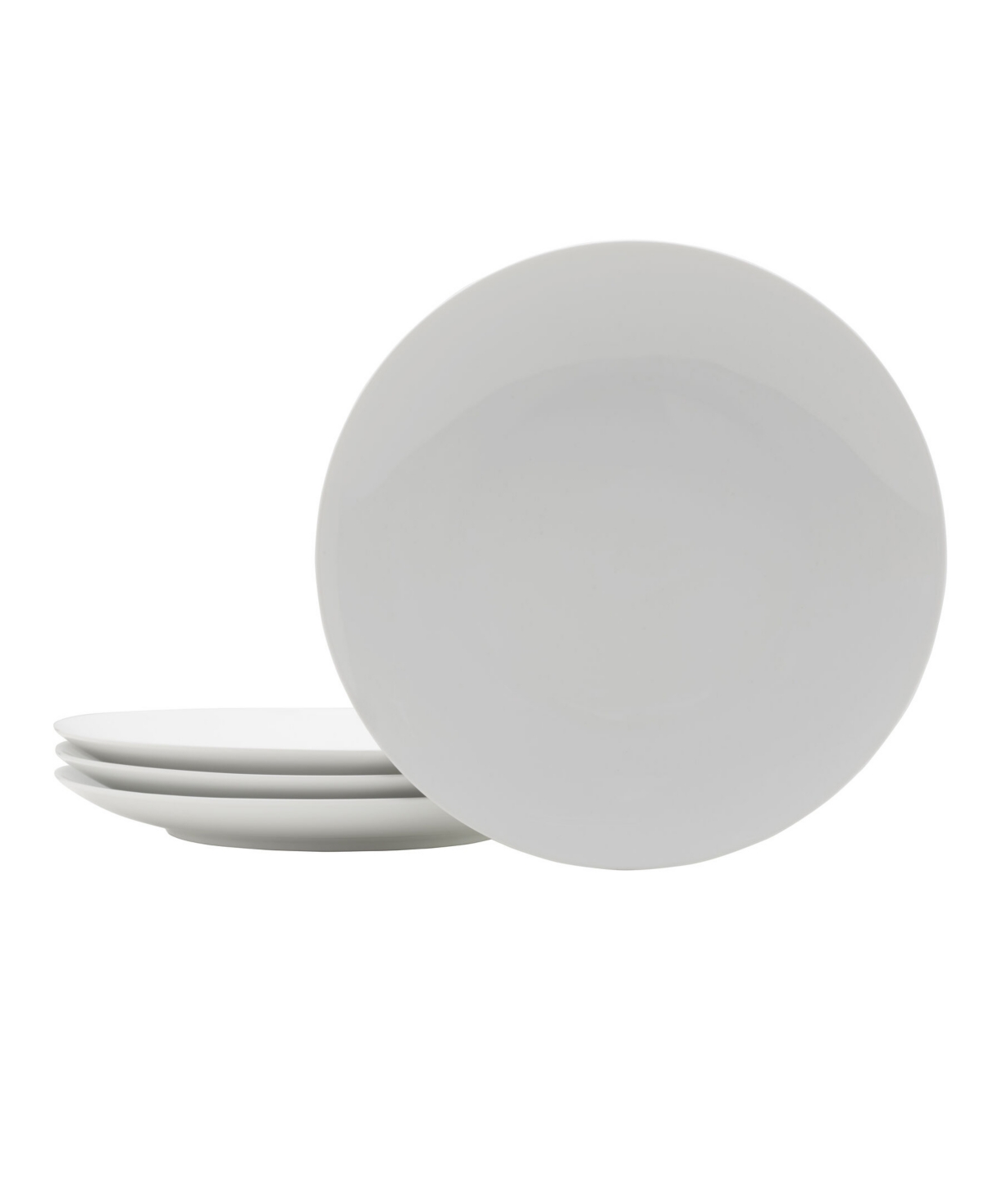 Everyday Whiteware Coupe Dinner Plate 4 Piece Set - White