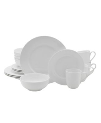 Fitz and Floyd Everyday Whiteware Classic Rim 16 Piece Dinnerware Set, Service for 4 - Macy's