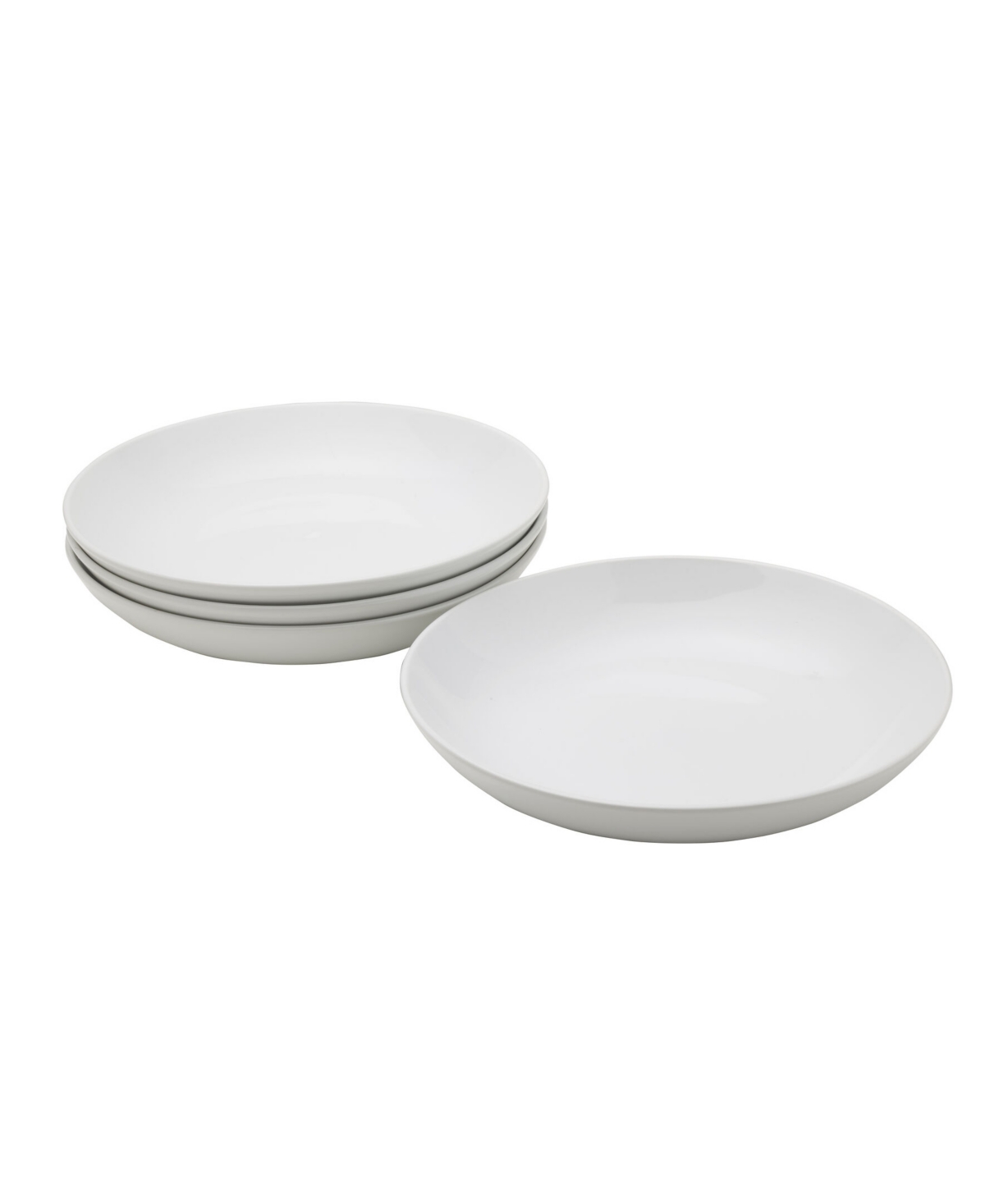 Everyday Whiteware Dinner Bowl 4 Piece Set - White