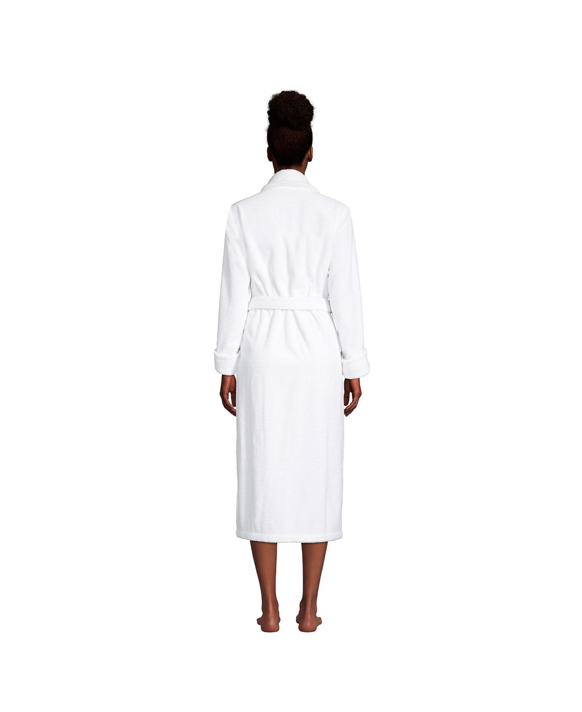 Lands' End Petite Cotton Terry Long Spa Bath Robe