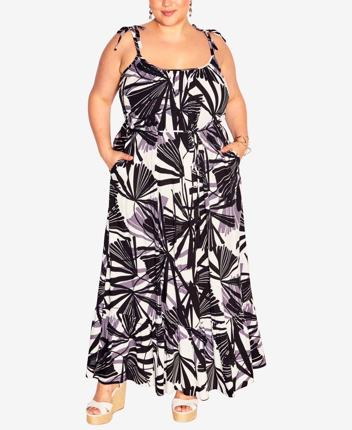 Plus Size Tilly Print Maxi Dress - Costa rica