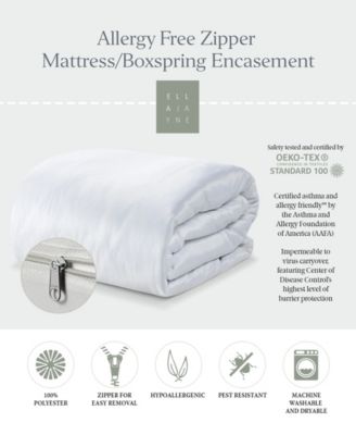 Allergy Free Zipper Mattress or Box Spring Encasement, Fits Mattresses up to 15", Full