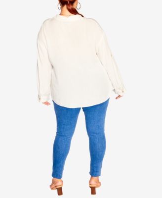 Plus Size Tropical Tie Top